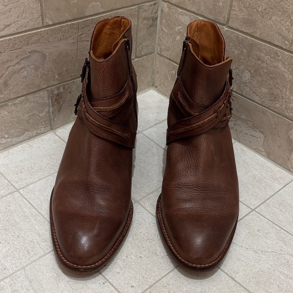 Sundance Veracruz Artisans Leather Hali Ankle Boots Size 40 /US Size 9